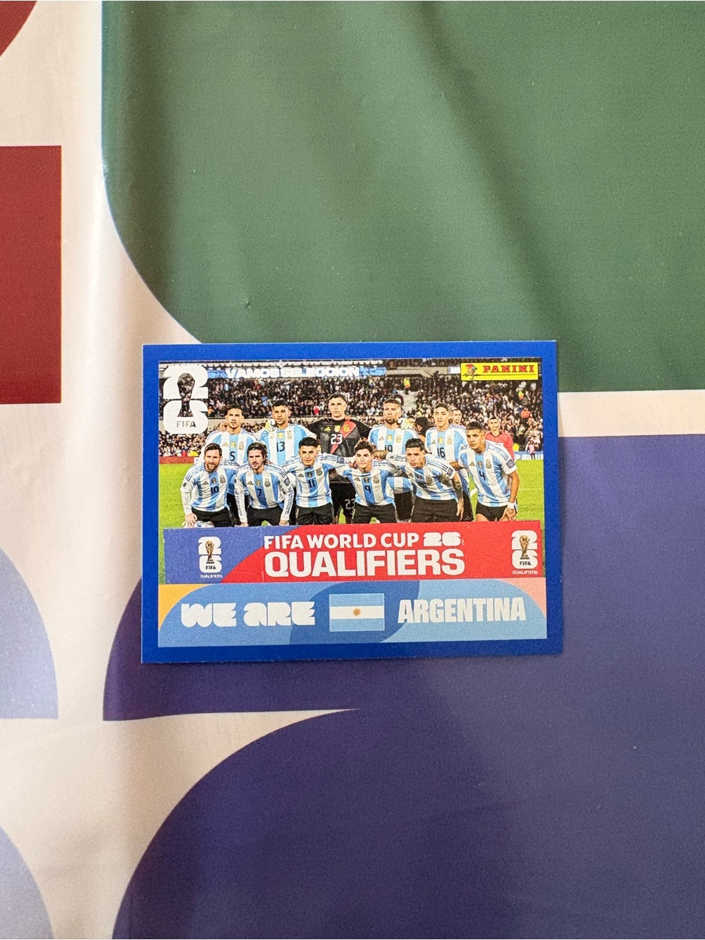 Panini FIFA World Cup 2026 Argentina Team Picture Sticker ARG 13 Blue Parallel